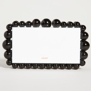 NWT. Cult Gaia Eos Clutch Black and White